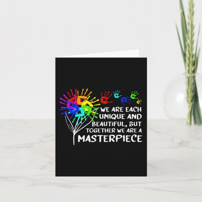 Autism Awareness Unique Masterpiece Cool Parents K Card (Front)