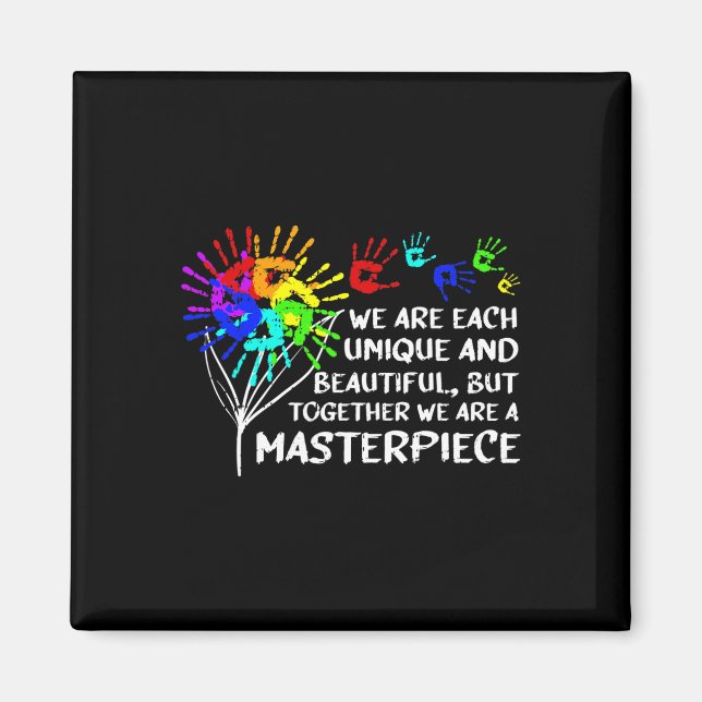 Autism Awareness Unique Masterpiece Cool Parents K Magnet (Front)