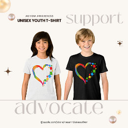 Autism Awareness Unisex Youth T-Shirt Tri-Blend Shirt