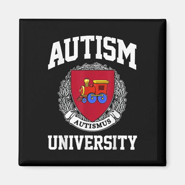 Autism Awareness University Puzzle Pieces Support  Magnet (Front)