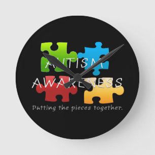 Autism Awareness wall clock