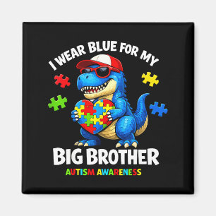 Autism awareness wear blue for big brother magnet