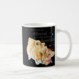 Autism Awareness What Makes You Different Lion Mum Coffee Mug