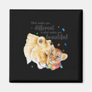 Autism Awareness What Makes You Different Lion Mum Magnet