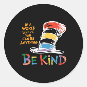 Autism Awareness Why Fit In Doctor Teacher Cat In Classic Round Sticker