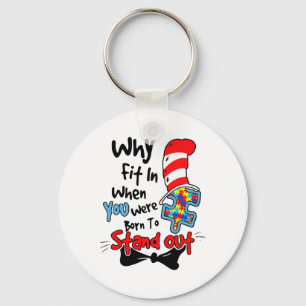 Autism Awareness Why Fit In Doctor Teacher Cat In Key Ring