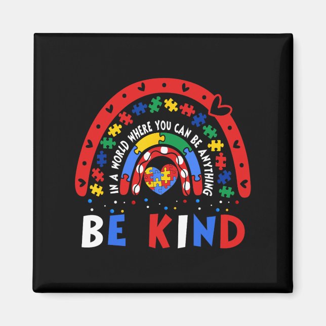 Autism Awareness Why Fit In Teacher Boy Girls Auti Magnet (Front)