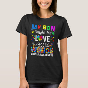 Autism Awareness Women Aspergers My Son T-Shirt