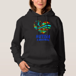 Autism Awareness Women H Eart Su Pport Autistic Mo Hoodie