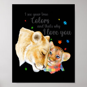 Autism Awareness Women Kid Acceptance I See Your T Poster