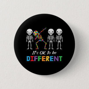 Autism Awareness Women Kid Its Ok To Be Different 6 Cm Round Badge