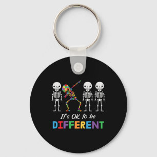 Autism Awareness Women Kid Its Ok To Be Different Key Ring