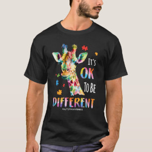 Autism Awareness Women Kid Its Ok To Be Different  T-Shirt
