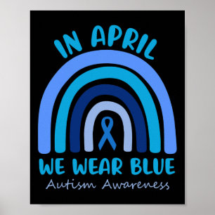 Autism Awareness Women Kids Acceptance In April We Poster