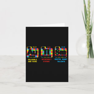 Autism Awareness Women Men Kids Elements Periodic Card