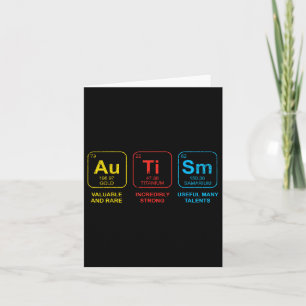 Autism Awareness Women Men Kids Elements Periodic  Card