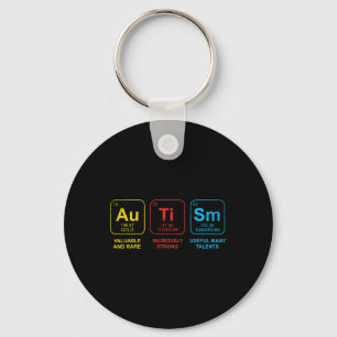 Autism Awareness Women Men Kids Elements Periodic Key Ring