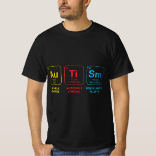 Autism Awareness Women Men Kids Elements Periodic T-Shirt