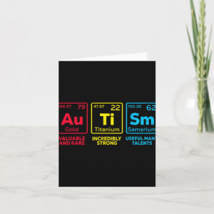 Autism Awareness Women Men Kids Mum Elements Perio Card