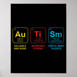 Autism Awareness Women Mum Kids Acceptance Sunflow Poster