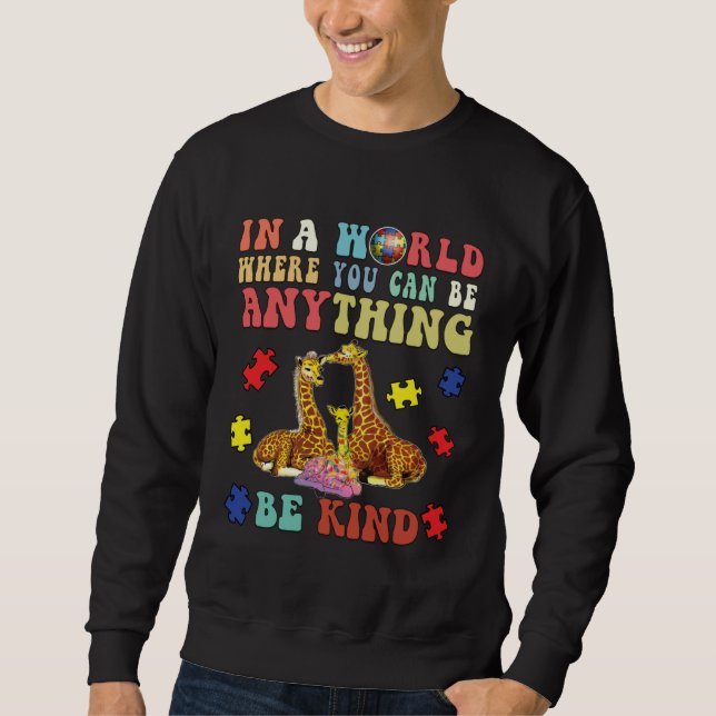 Autism Awareness Women SPED Teacher Boys Be Kind A Sweatshirt (Front)