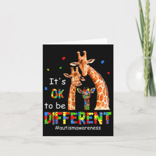 Autism Awareness Women Teacher Its Ok To Be Differ Card