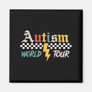 Autism Awareness World Tour Be Kind Quotes 2 Side Magnet