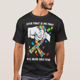 Autism Awareness You Will Never Walk Alone Support T-Shirt
