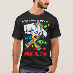 Dad And Son Detroit Lions Autism You'll Never Walk Alone shirt, hoodie,  sweater, long sleeve and tank top