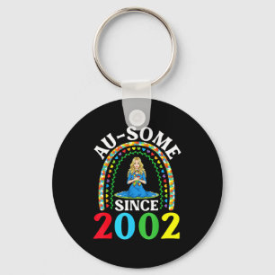 Autism Awesome Ausome Since 2002 Happy 24th Birthd Key Ring