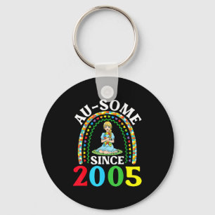 Autism Awesome Ausome Since 2005 Happy 21st Birthd Key Ring