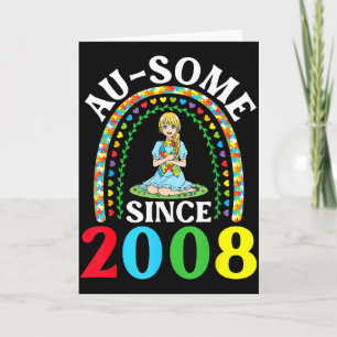 Autism Awesome Ausome Since 2008 Happy 18th Birthd Card