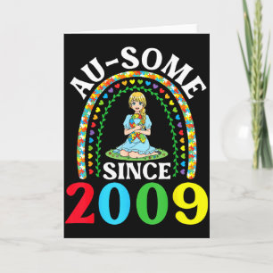 Autism Awesome Ausome Since 2009 Happy 17th Birthd Card
