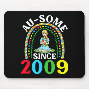 Autism Awesome Ausome Since 2009 Happy 17th Birthd Mouse Pad
