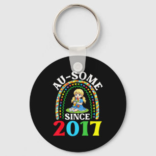 Autism Awesome Ausome Since 2017 Awareness 9th Bir Key Ring
