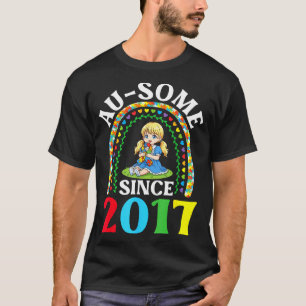 Autism Awesome Ausome Since 2017 Awareness 9th Bir T-Shirt