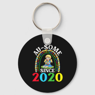 Autism Awesome Ausome Since 2020 Awareness 6th Bir Key Ring