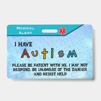 Autism Badge ID Badge