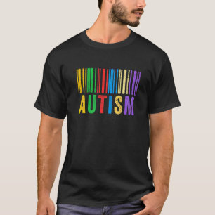 Autism Barcode Autism Awareness Dad Mum Kids Autis T-Shirt
