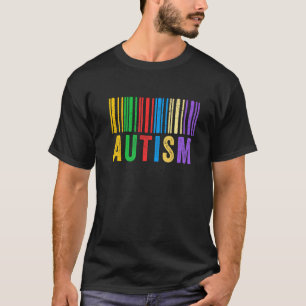 Autism Barcode Autism Awareness Dad Mum Kids Autis T-Shirt