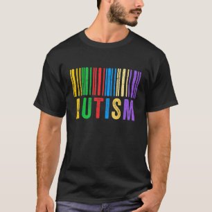 Autism Barcode Autism Awareness Dad Mum Kids Autis T-Shirt