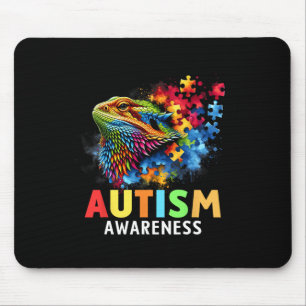 Autism Bearded Dragon Autistic Autism Awareness Co Mouse Pad