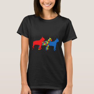 Autism Boston Terrier Dog Autism Awareness Puppy T-Shirt