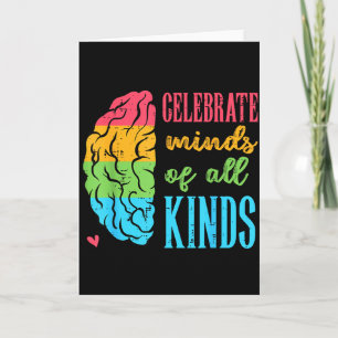 Autism Brain Celebrate Minds All Kinds Aware Men W Card