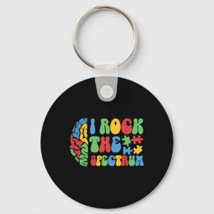 Autism Brain I Rock The Spectrum Awareness Boys Gi Key Ring