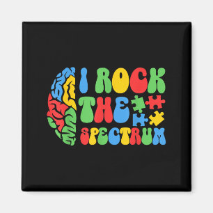 Autism Brain I Rock The Spectrum Awareness Boys Gi Magnet