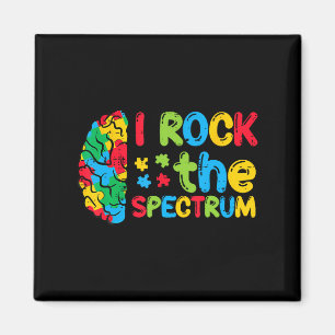 Autism Brain I Rock The Spectrum Awareness Boys Gi Magnet