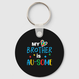 Autism brother is au some asd awareness kids men key ring