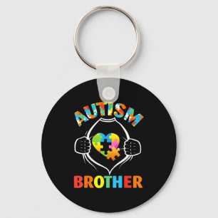 Autism Brother Superhero Puzzle Heart Awareness Su Key Ring