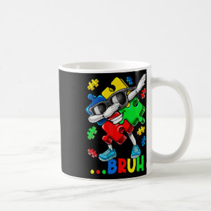 Autism Bruh Dabbing Puzzle Piece Autism Awareness Coffee Mug